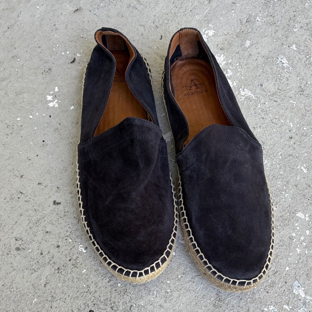 Aquatalia Felipe suede espadrille